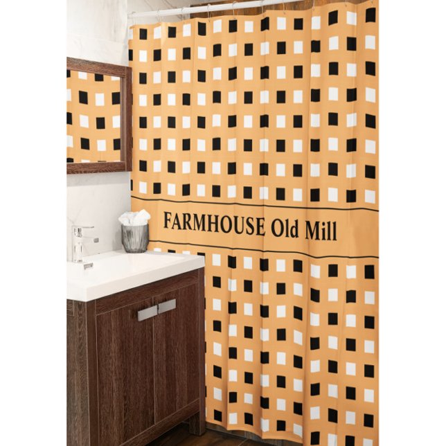 Cortina Para Box Cortina de Chá dos Pequenos Quadrados Geométricos (Criador carregado)