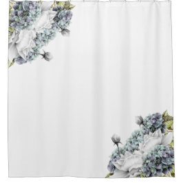 Cortina Para Box Cortina de chá elegante do banheiro dos Hydrangeas