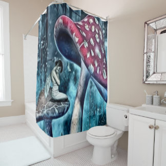 Cortina Para Box Cortina de chá feericamente azul