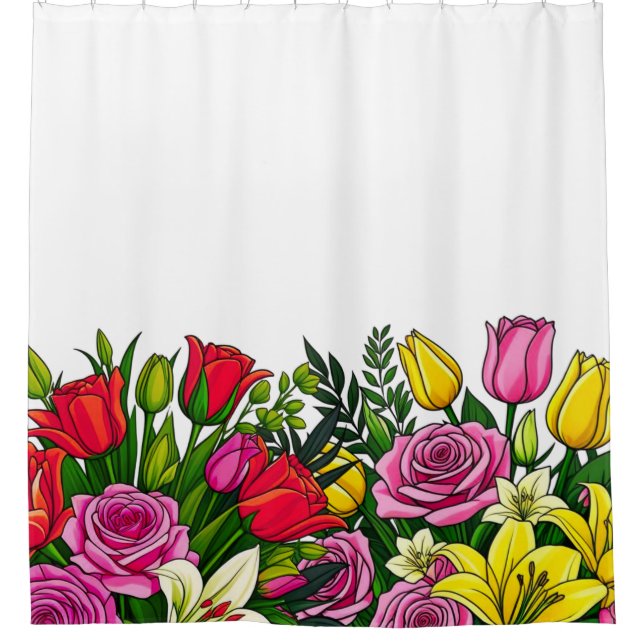 Cortina Para Box Cortina de Chá Floral (Frente)