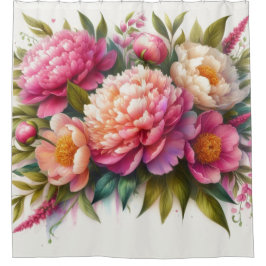 Cortina Para Box Cortina de Chá Floral Cor-de-Rosa, Sangrenta