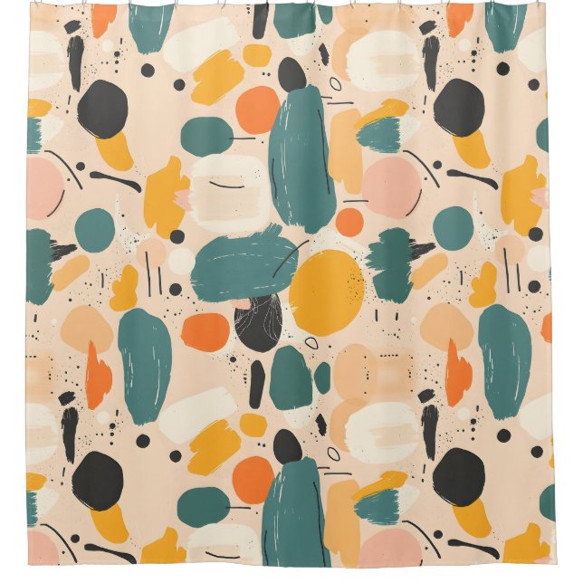 Cortina Para Box Cortina de Chá Fluid Abstrato Art (Frente)