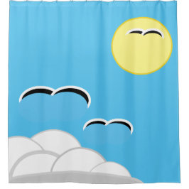 Cortina Para Box Cortina de chá - Gaivotas em Voo