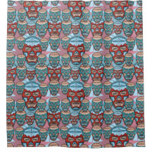 Cortina de chá mexicana do lutador de Lucha Libre