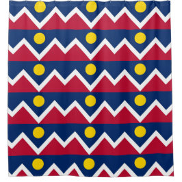 Cortina Para Box Cortina de Chá Patriótica com Bandeira de Denver,