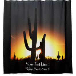Cortina Para Box Cortina de Chá Personalizada Saguaro Sunset