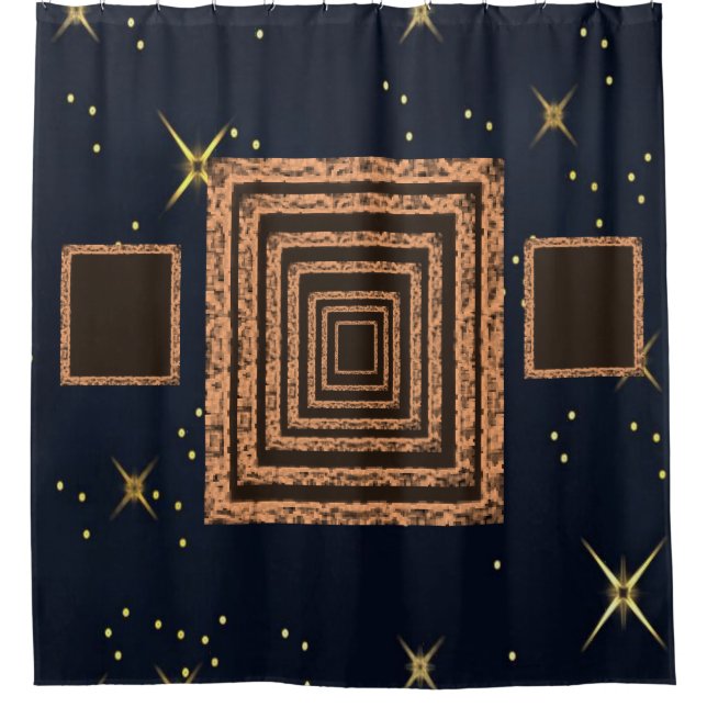 Cortina Para Box Cortina de chuva azul-espelho (Frente)