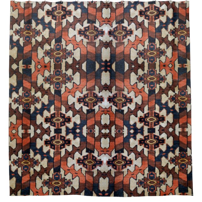 Cortina Para Box Cortina design de tapete oriental (Frente)