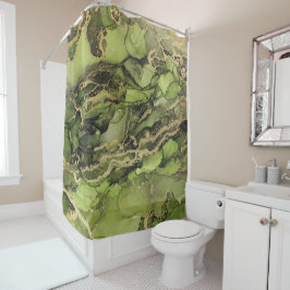 Cortina Para Box Cortina Verde Dourada Preta