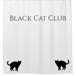 Cortina Para Box Cortinas de Chá de Gato Negro Simples