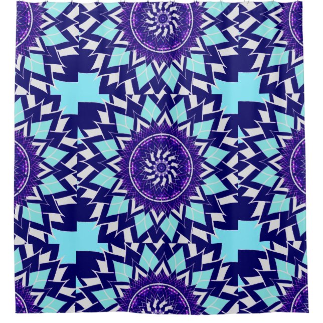 Cortina Para Box cosmos preto&branco (Frente)