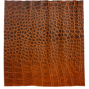 Cortina Para Box Couro-crocodilo castanho