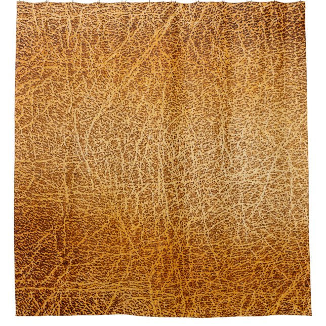 Cortina Para Box Couro Marrom: Fechamento Detalhado da Textura (Frente)