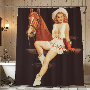 Cortina Para Box Cowgirl Pin-Up