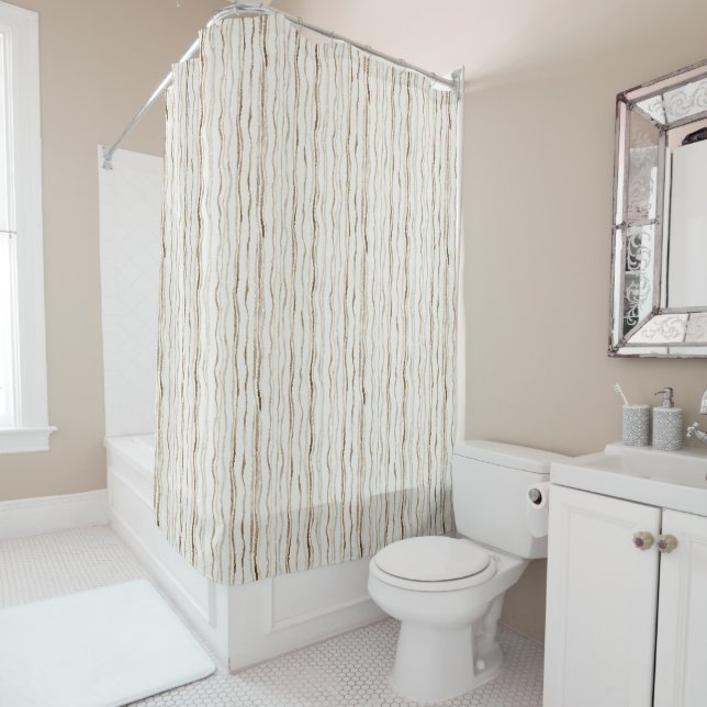 Cortina Para Box Cream Brown Stripes (In Situ)