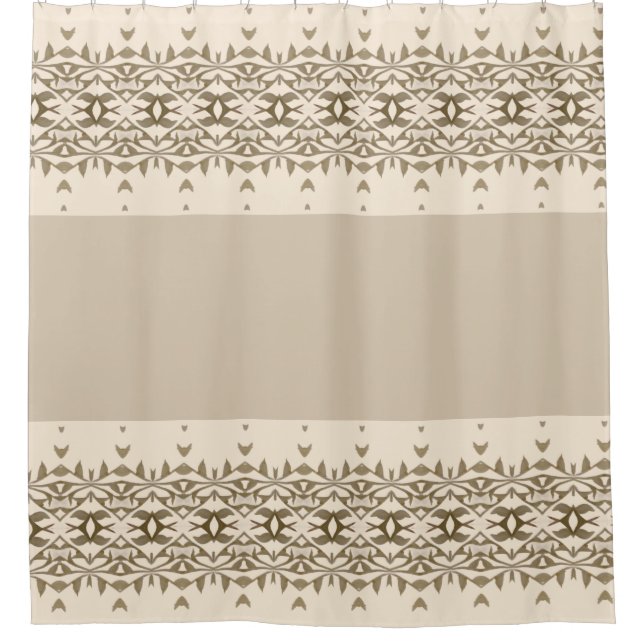 Cortina Para Box Creme-bege com castanho-de-cobre (Frente)