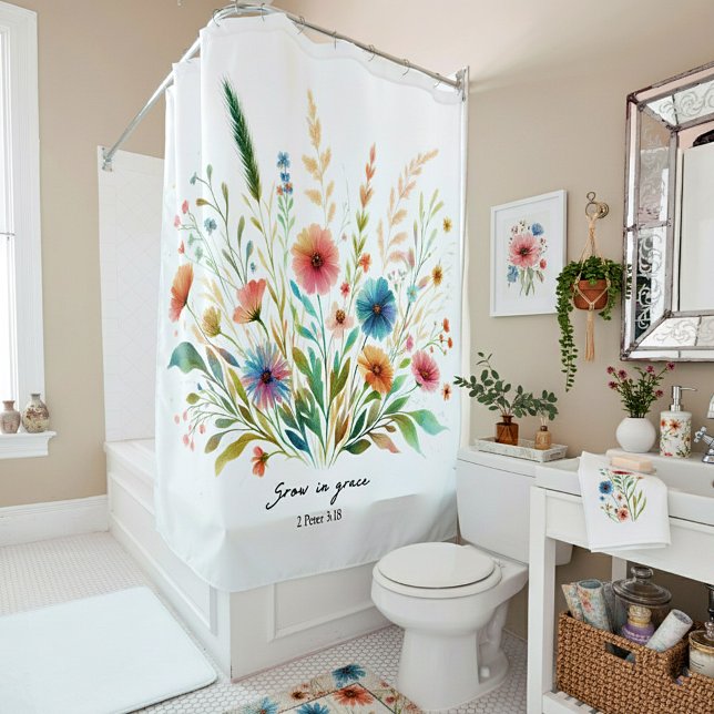 Cortina Para Box Cresça em graça floral (Criador carregado)
