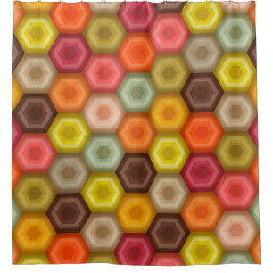 Cortina Para Box crochet honeycomb retro