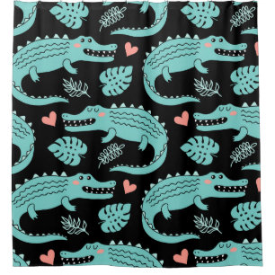 Cortina Para Box Crocodilos de animação, um padrão perfeito.