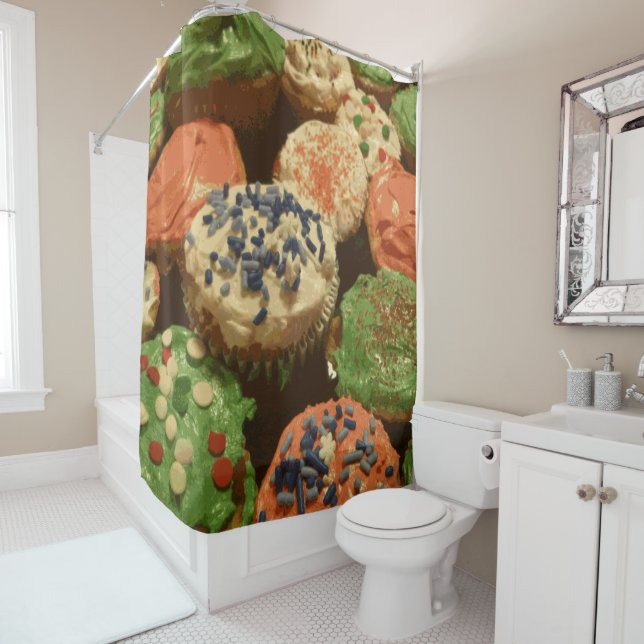 Cortina Para Box Cupcakes de Natal com Sprinkles (In Situ)