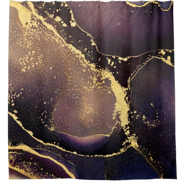 Cortina Para Box Currents of translucent hues, snaking metallic swi (Frente)
