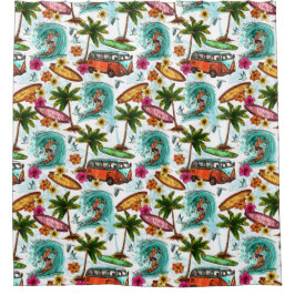 Cortina Para Box Curtina de Chá de surf/Retro