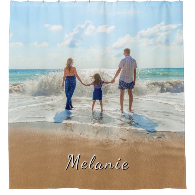 Cortina Para Box Custom Photo Shower Curtain Personalized Name (Frente)