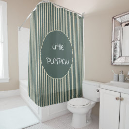 Cortina Para Box Cute Dark Green Stripes Shower Curtain