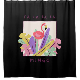 Cortina Para Box Cute Fa La Mingo Christmas Falala Snow Flamingo