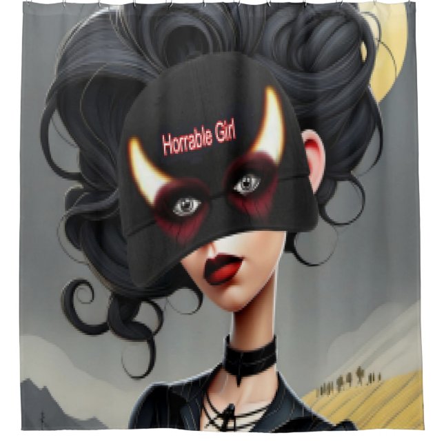 Cortina Para Box Cute Horrible girl  (Frente)