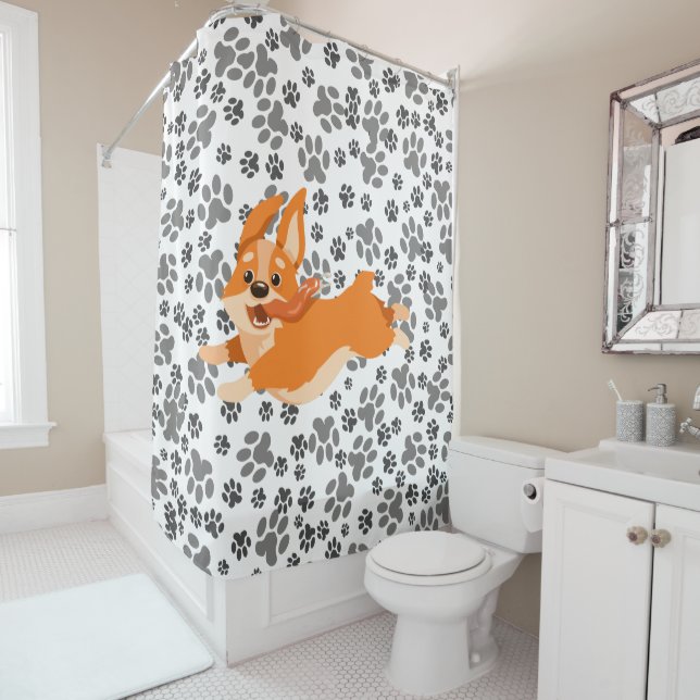 Cortina Para Box Cute Pembroke Welsh Corgi (In Situ)