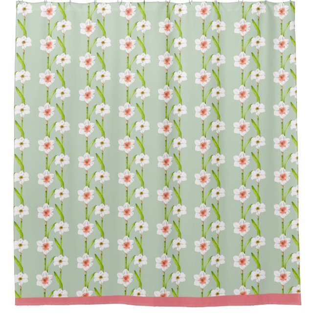 Cortina Para Box Daffodils em uma cortina de Chá (Frente)