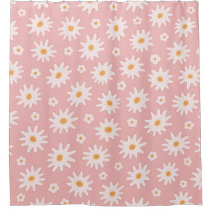 Cortina Para Box Daisy flowers seamless pattern. Floral backgrounda