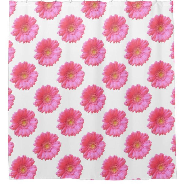 Cortina Para Box Daisy gerbera rosa (Frente)