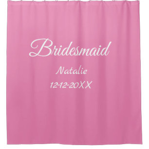 Cortina Para Box Damas de honra rosa minimalistas simples adicionar