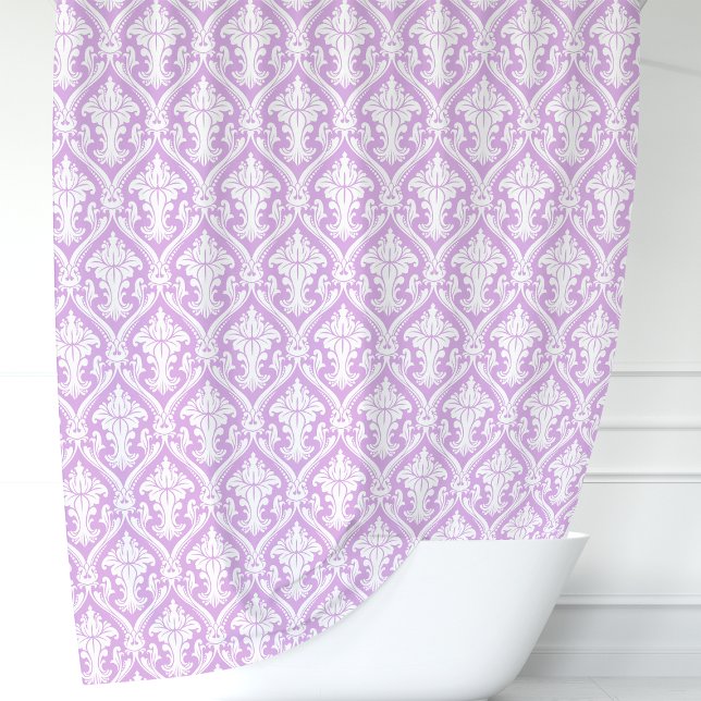 Cortina Para Box Damasco Roxo e Branco (Criador carregado)