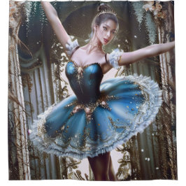 Cortina Para Box Dançarino balé num Tutu Azul