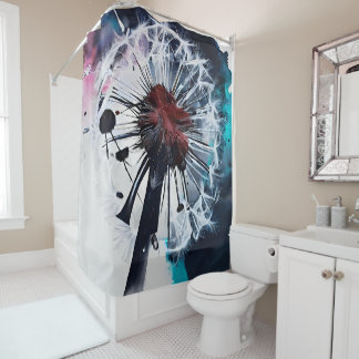 Cortina Para Box dandelion shower curtain