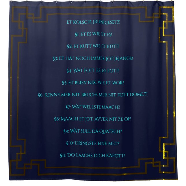 Cortina Para Box Das Kölsche Grundgesetz – Köln Cologne Jugendstil (Frente)