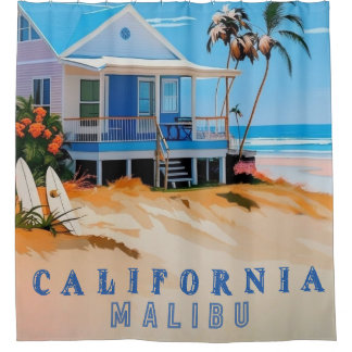 Cortina Para Box decor de casa na praia de Los Angeles california
