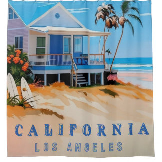 Cortina Para Box decor de casa na praia de Los Angeles california