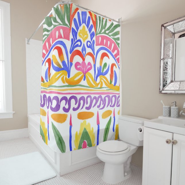 Cortina Para Box decor romeno tradicional (In Situ)