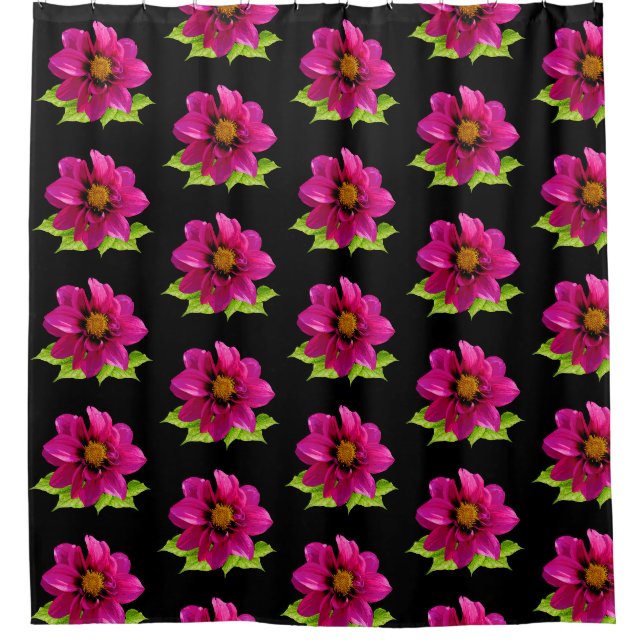 Cortina Para Box decoração de flores (Frente)