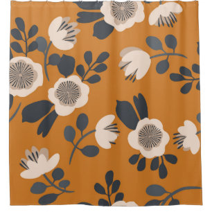 Cortina Para Box Delicar Padrão Floral Da Vintagem Botânica
