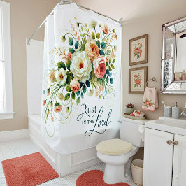 Cortina Para Box Descanse no Lorde Flóral