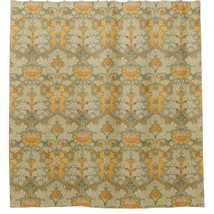 Cortina Para Box Desenho Floral William Morris Golden