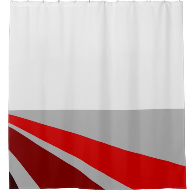 Cortina Para Box Design abstrato preto vermelho (Frente)