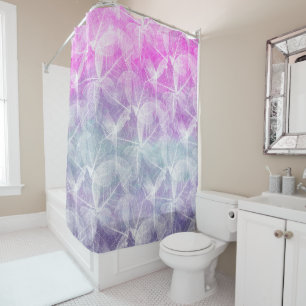 Cortina Para Box Design abstrato roxo rosa 45