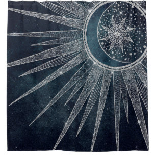 Cortina Para Box Design azul de Mandala