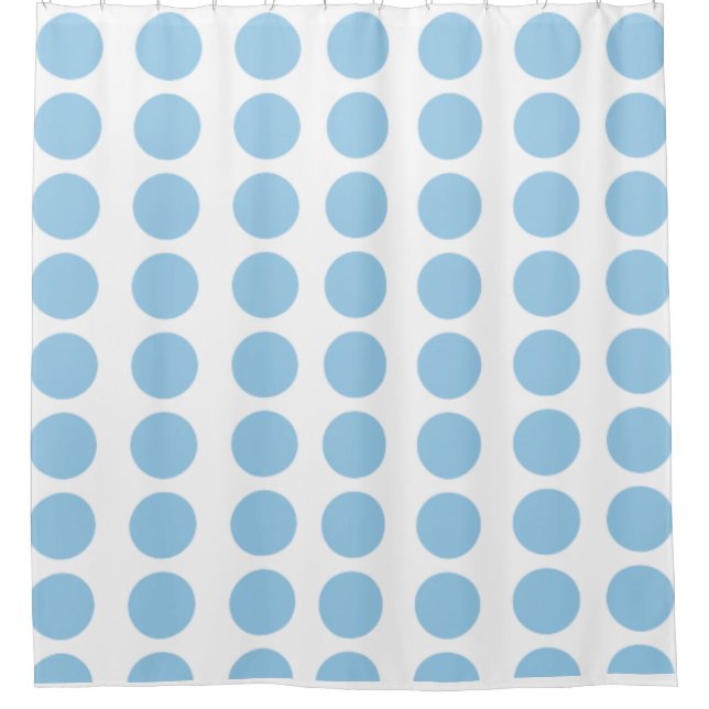 Cortina Para Box Design Bolinhas azul (Frente)